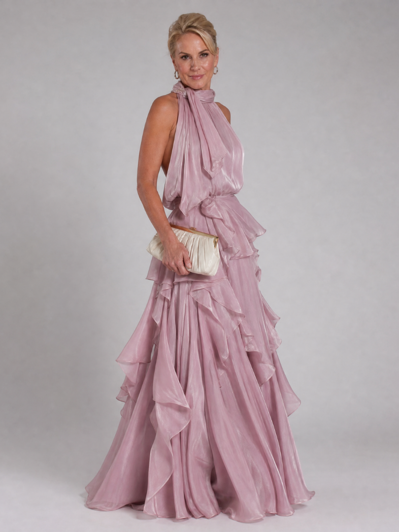 Women's Halter Cocktail Maxi Dress