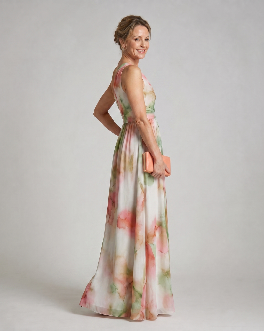 Women's One Shoulder Wedding Guest Maxi Dress