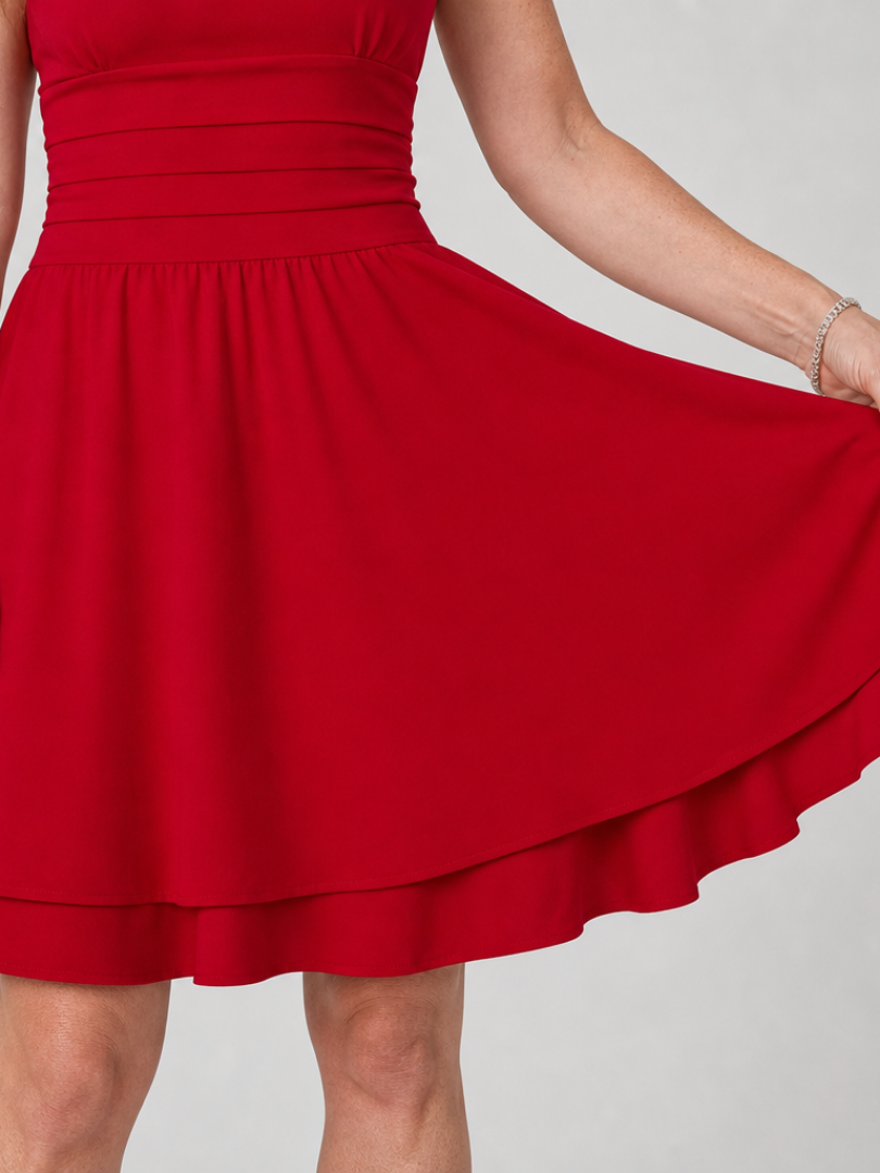 Women's Square Neck Formal Mini Dress