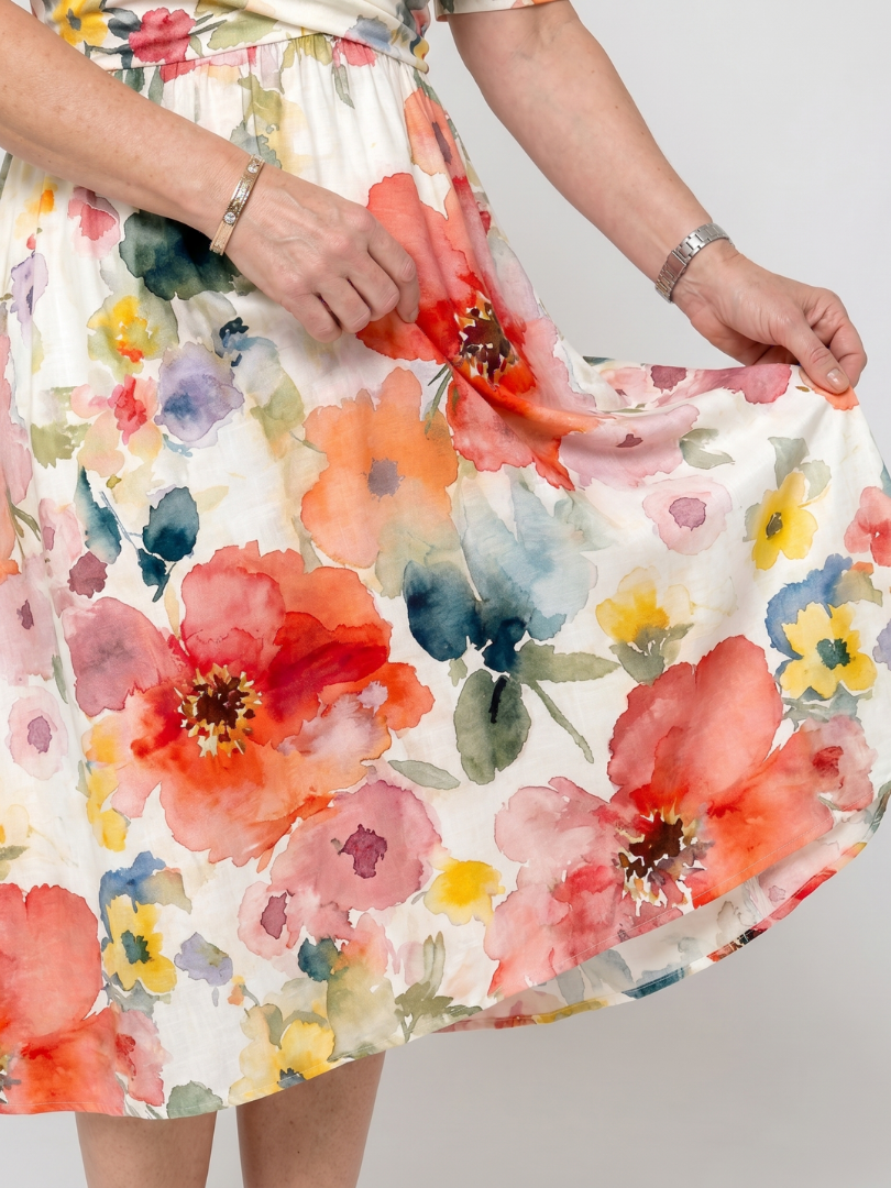 Women's V Neck Midi Dress