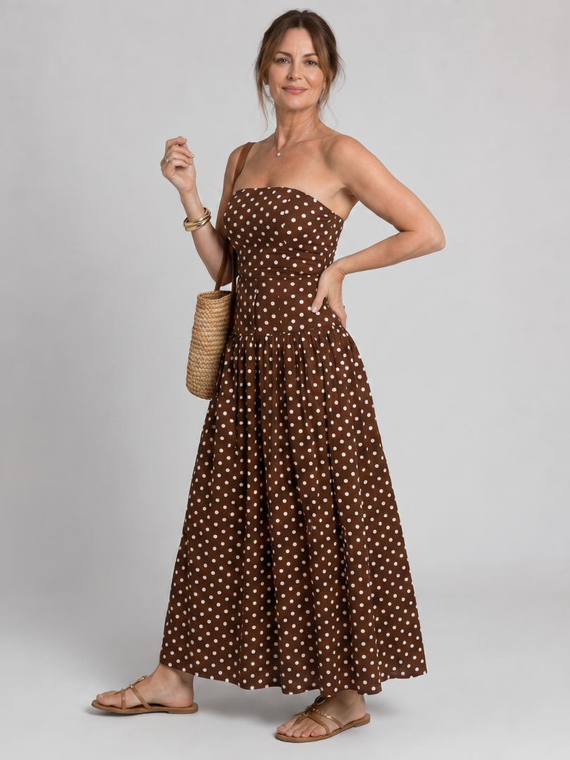 Women's Strapless Midi Dress