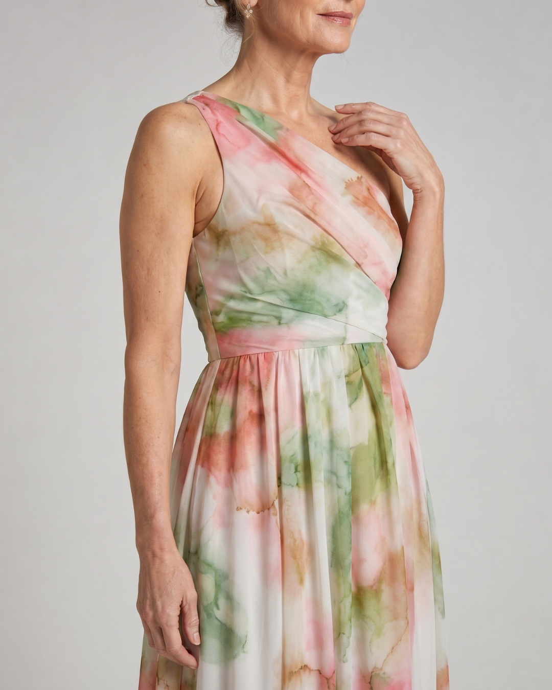 Women's One Shoulder Wedding Guest Maxi Dress