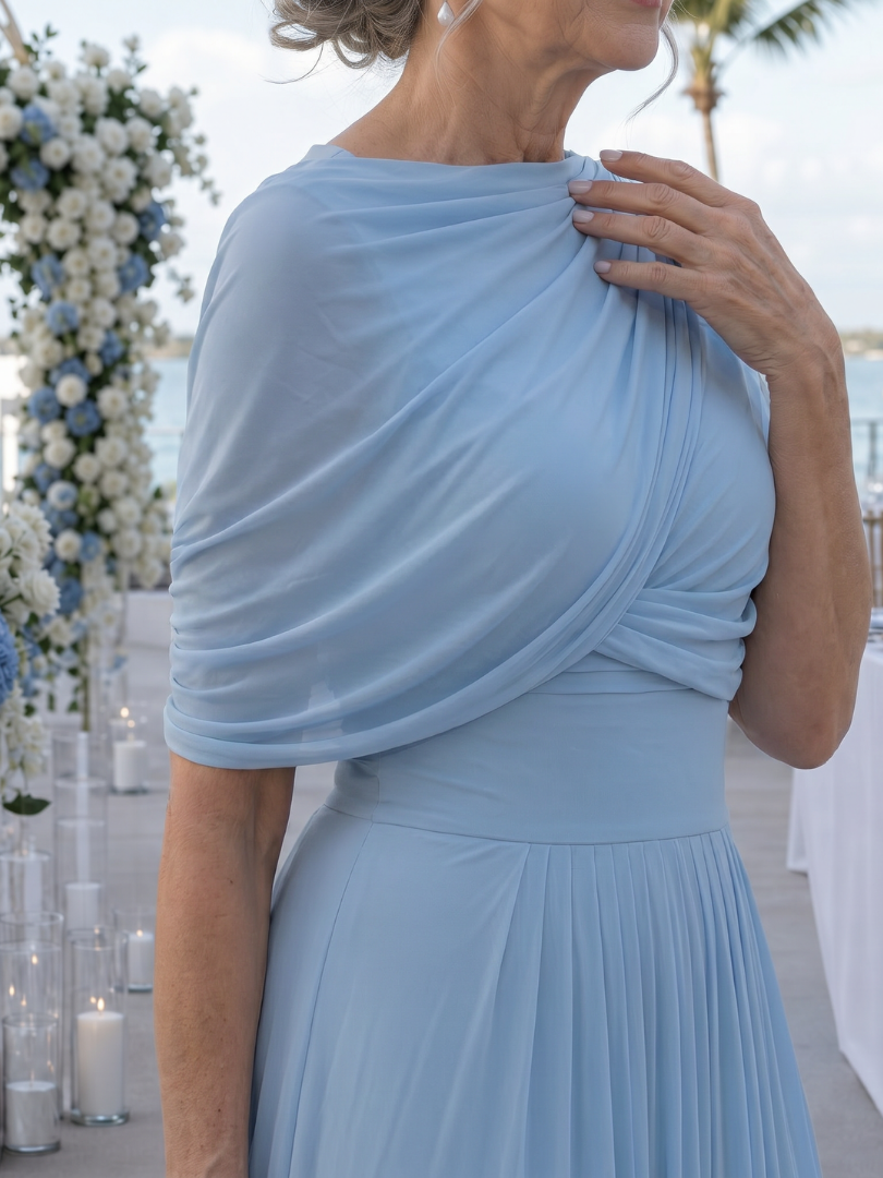 Women's One Shoulder Wedding Guest Maxi Dress