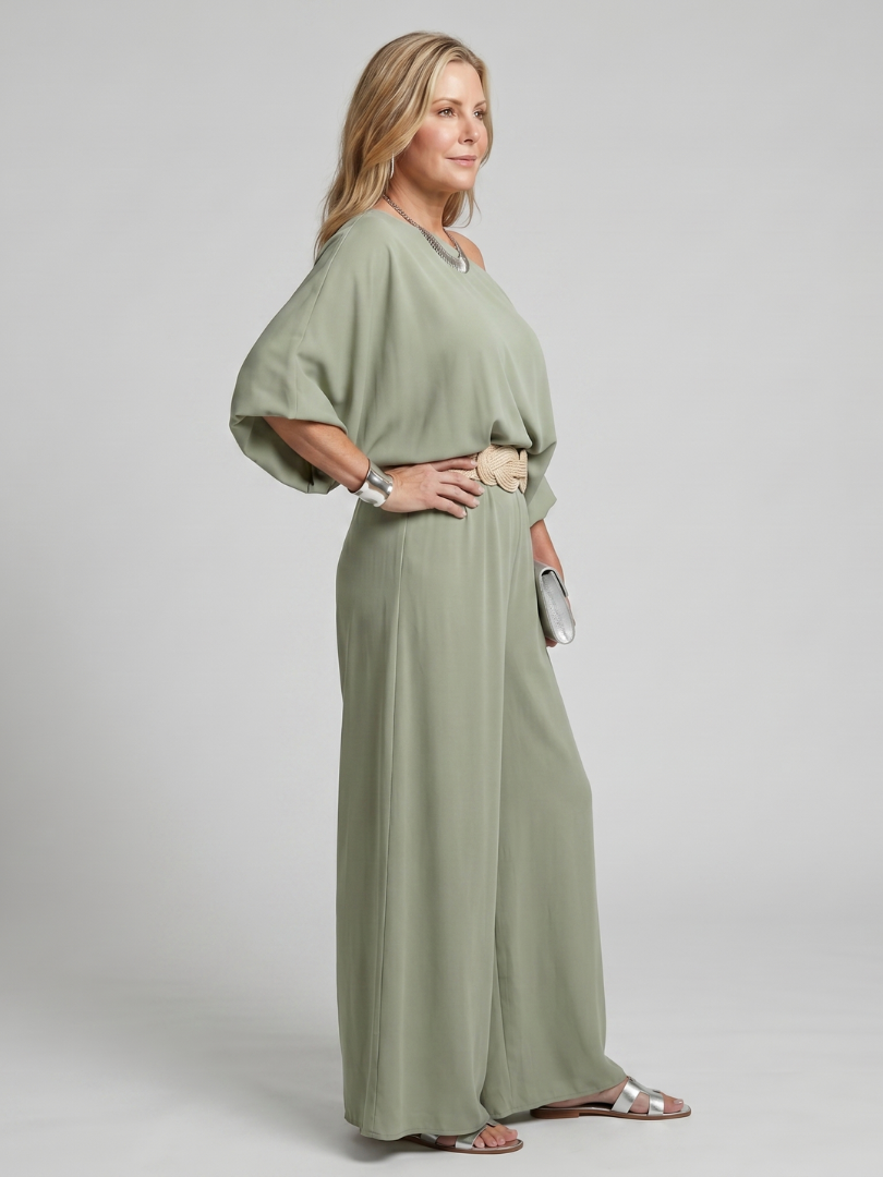 Women's One Shoulder Summer Pants Set