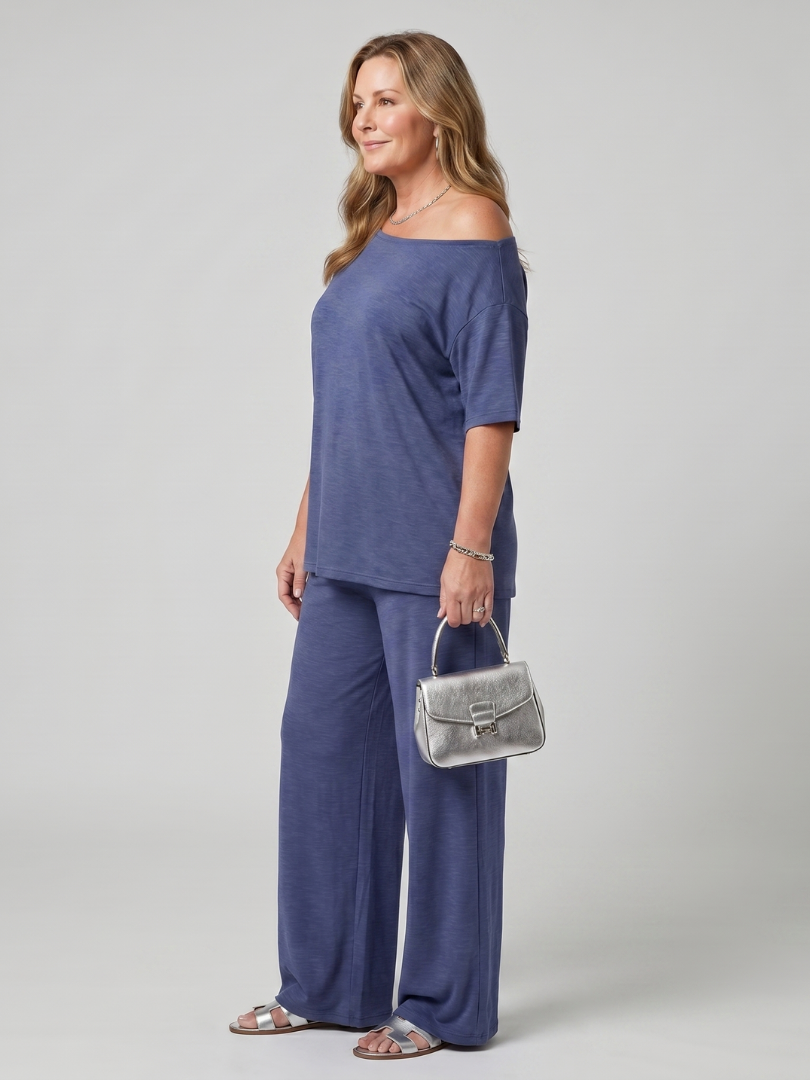 Women's Off Shoulder Short Sleeve Summer Short Set