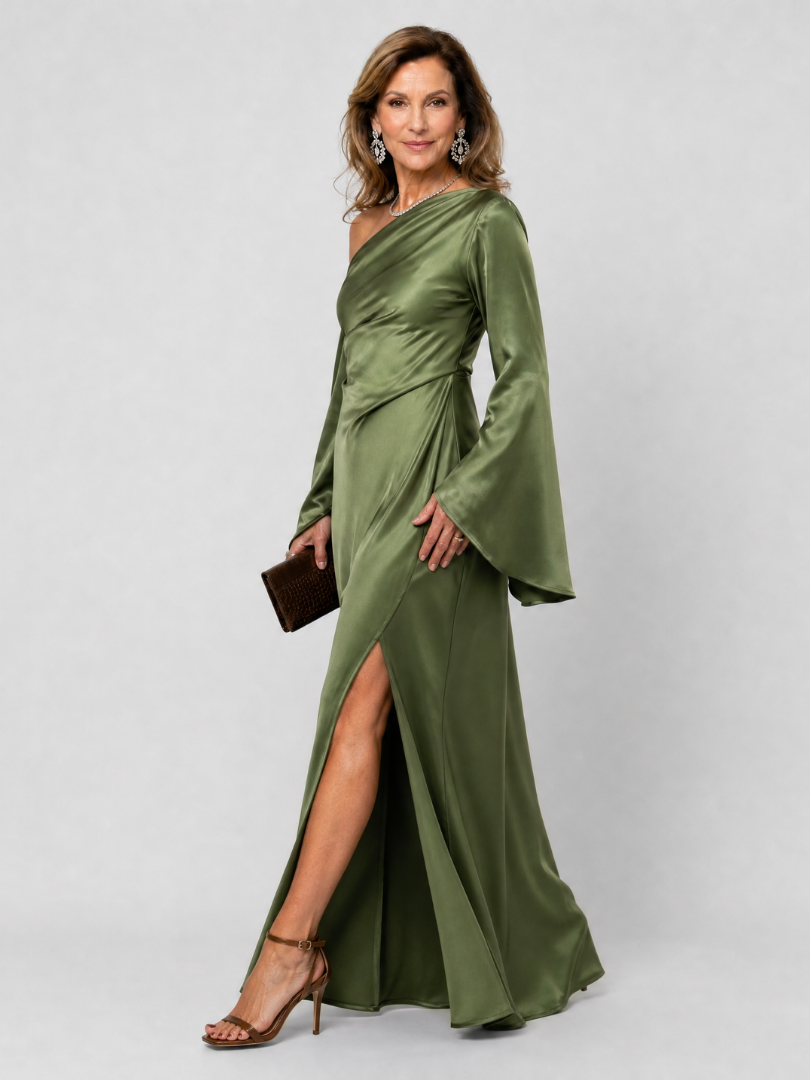 Women's One Shoulder Cocktail Maxi Dress