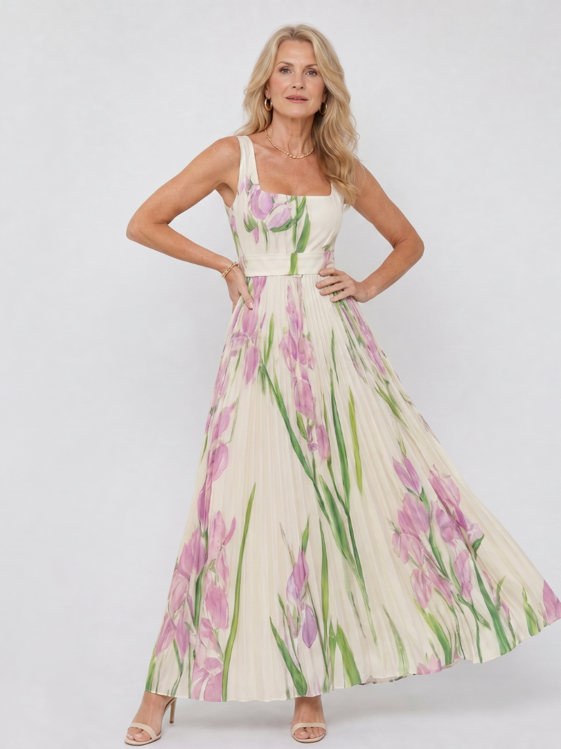 Women's Square Neck Midi Dress