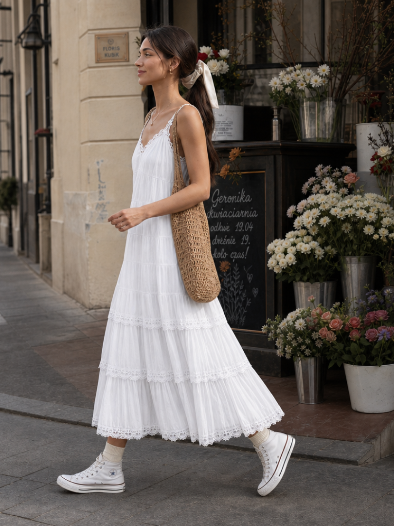 Women's Tiered Midi Dress