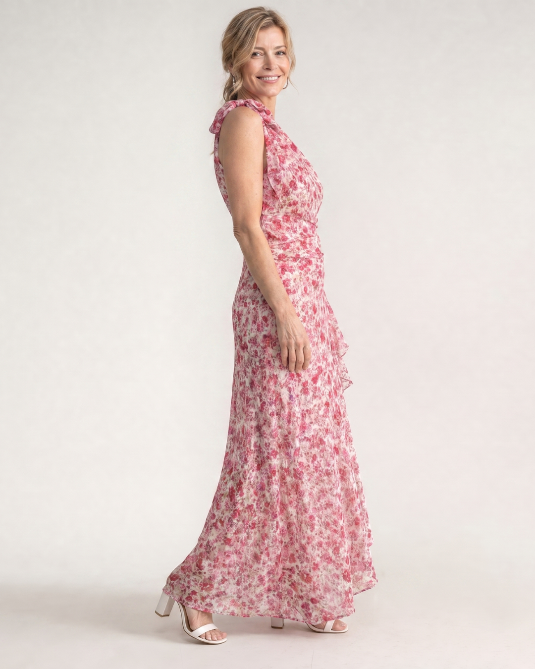 Women's One Shoulder Wedding Guest Midi Dress