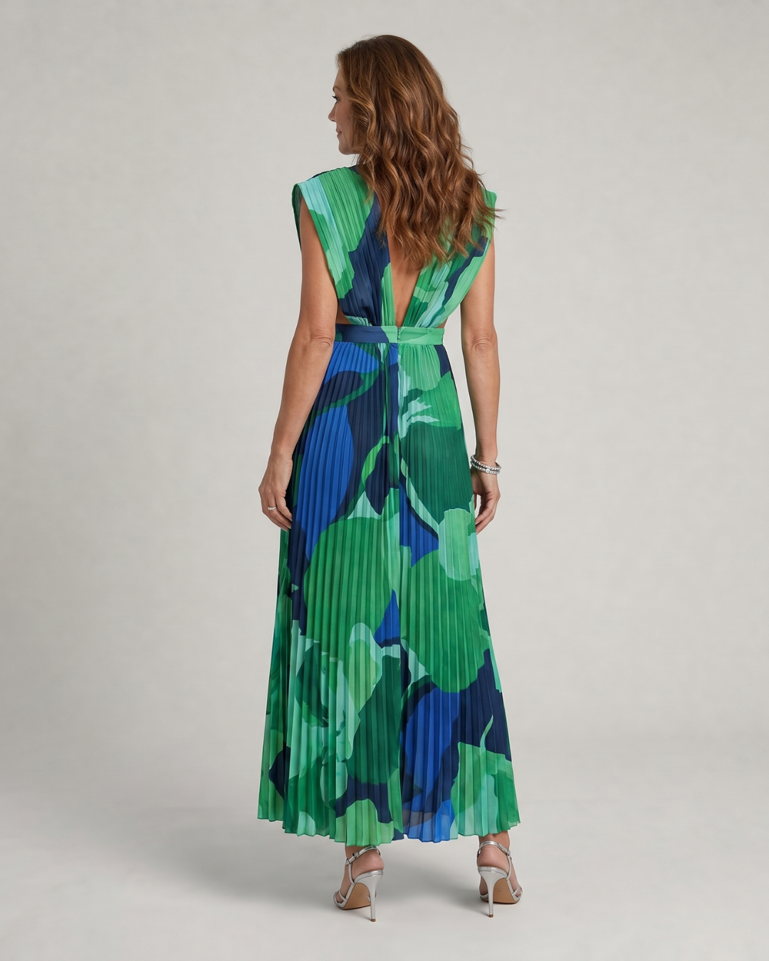 Women's V Neck Wedding Guest Midi Dress