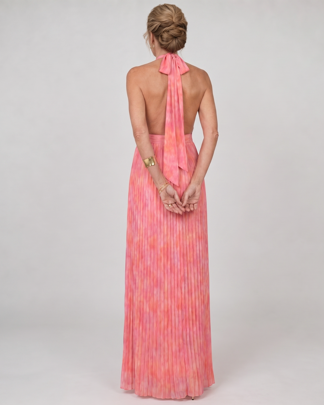 Women's Halter Wedding Guest Maxi Dress
