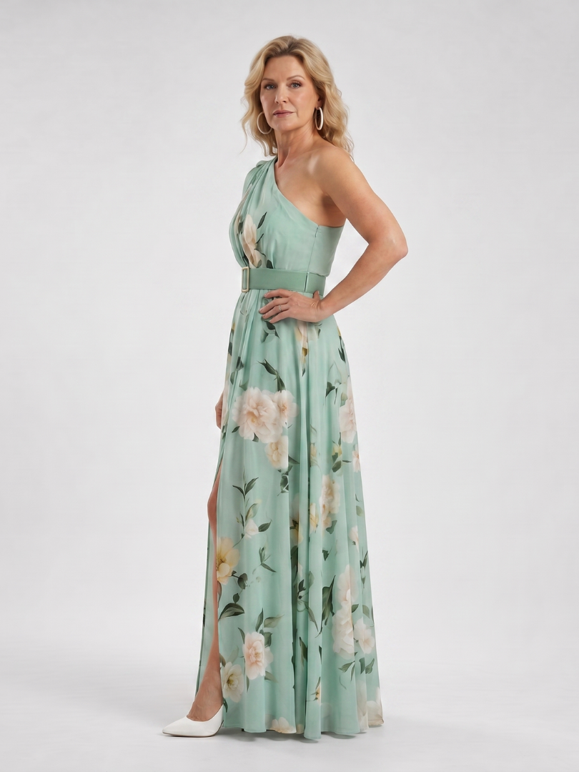 Women's One Shoulder Maxi Dress