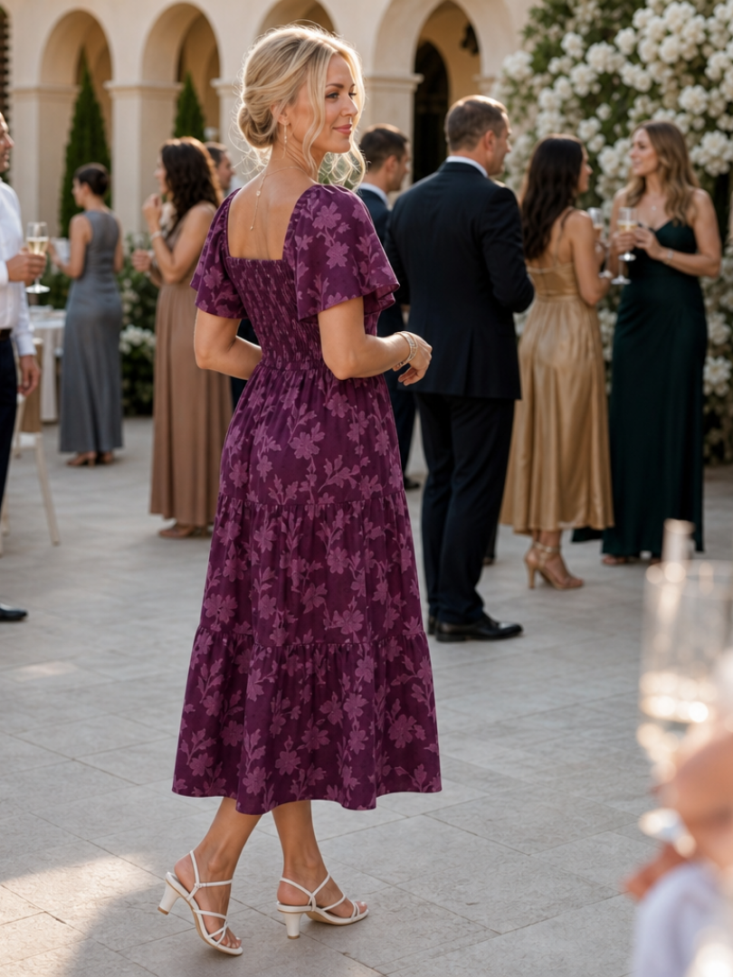 Women's Wedding Guest Midi Dress