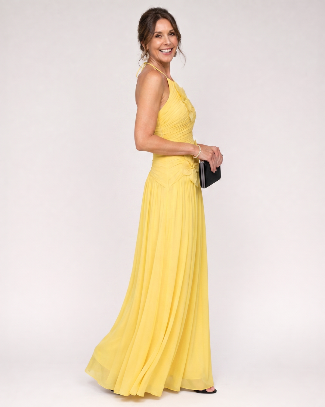 Women's Halter Wedding Guest Maxi Dress