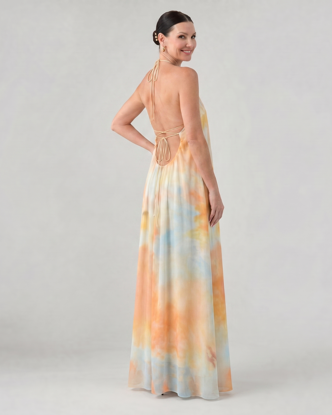 Women's Halter Wedding Guest Maxi Dress
