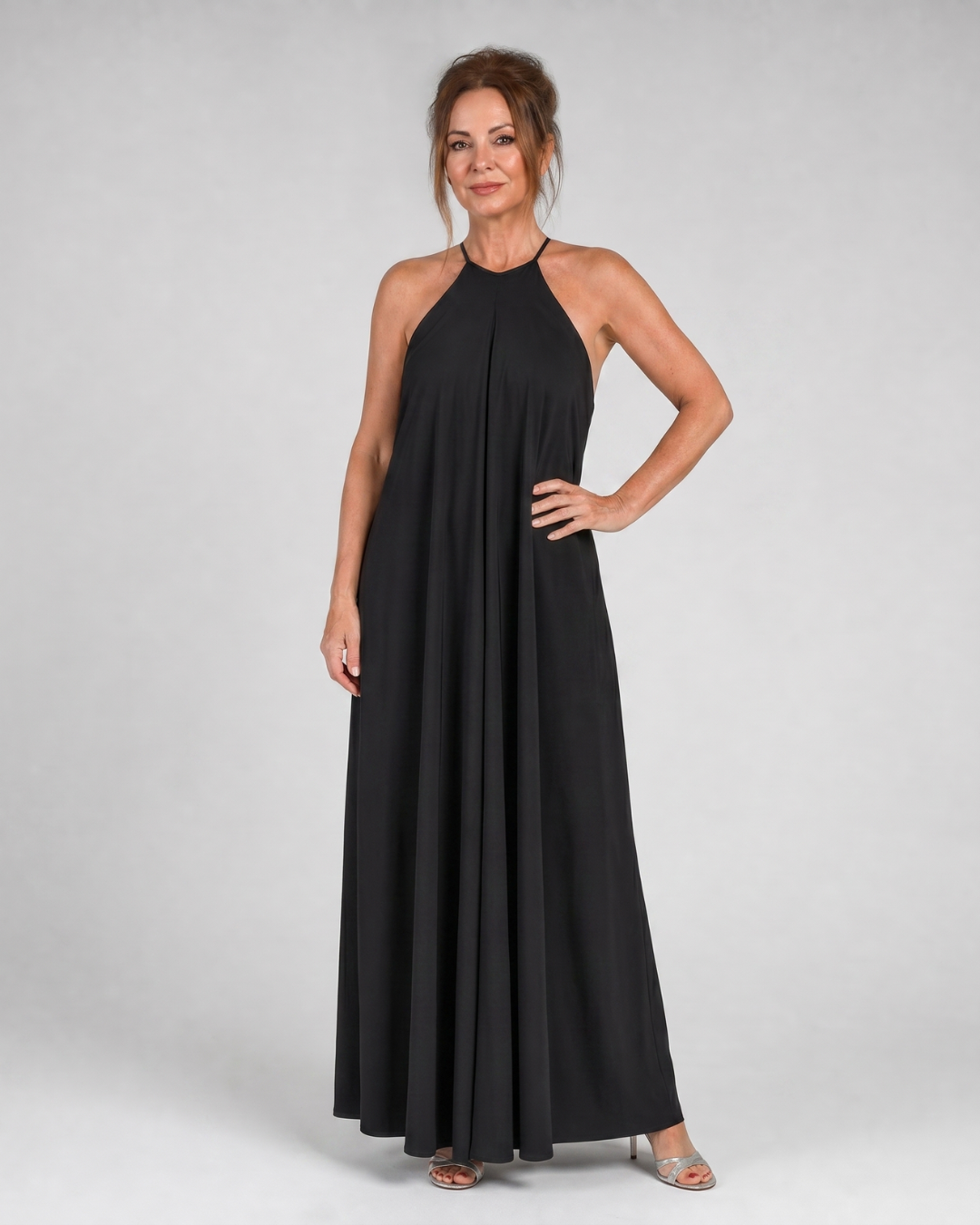 Women's Wedding Guest Maxi Dress – Black