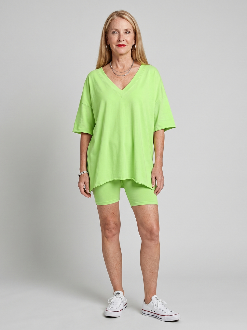 Women's V Neck Summer Short Set – Green