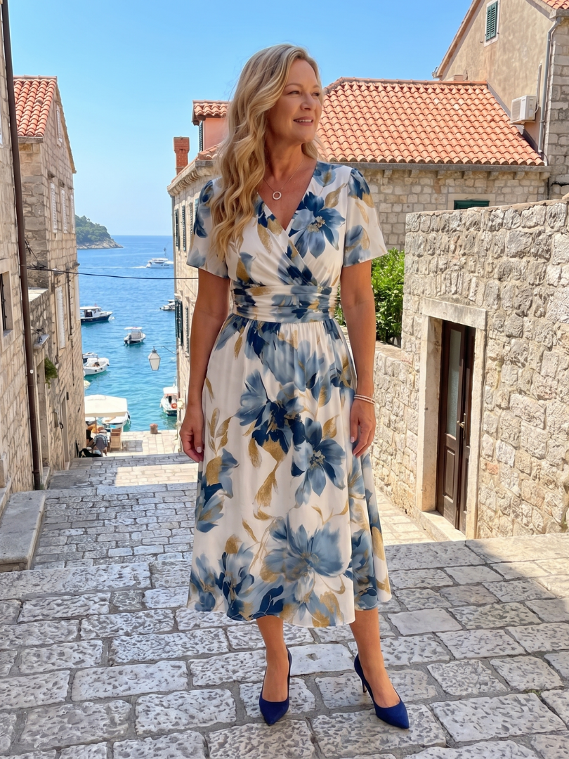 Women's Wrap Midi Dress