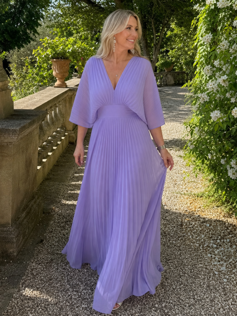 Women's V Neck Formal Maxi Dress