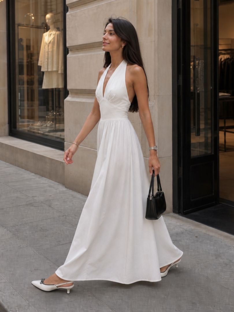 Women's Halter Midi Dress