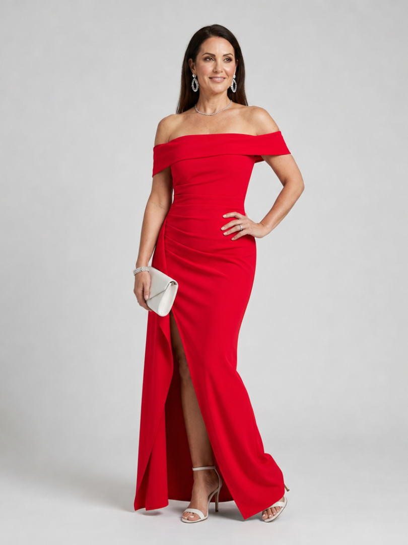 Women's Off Shoulder Formal Maxi Dress