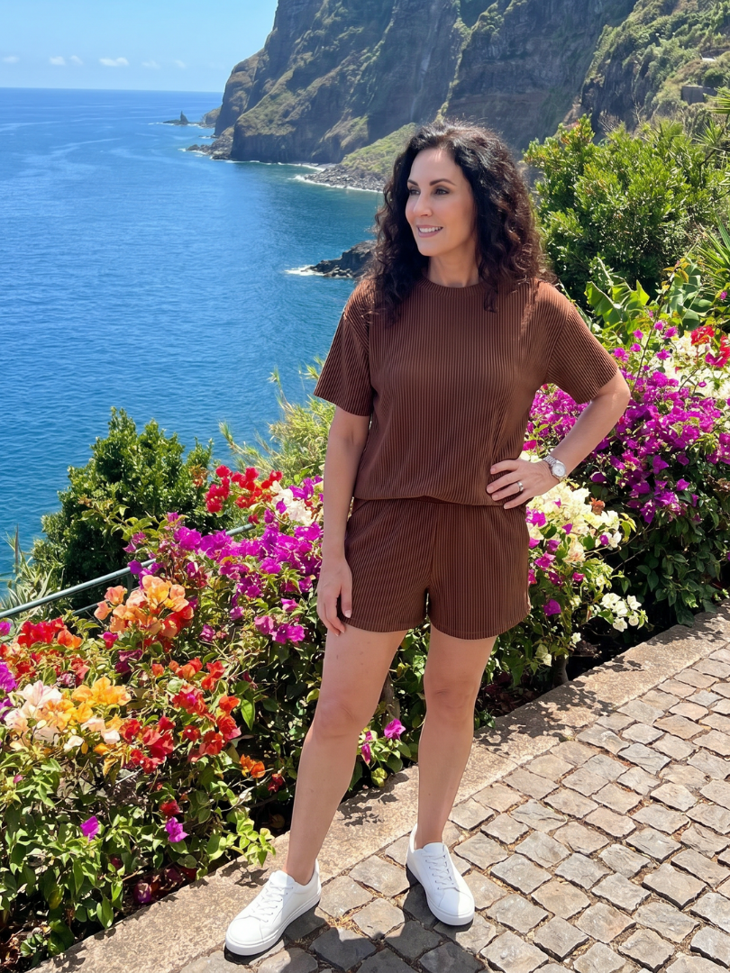Women's Short Sleeve Summer Short Set