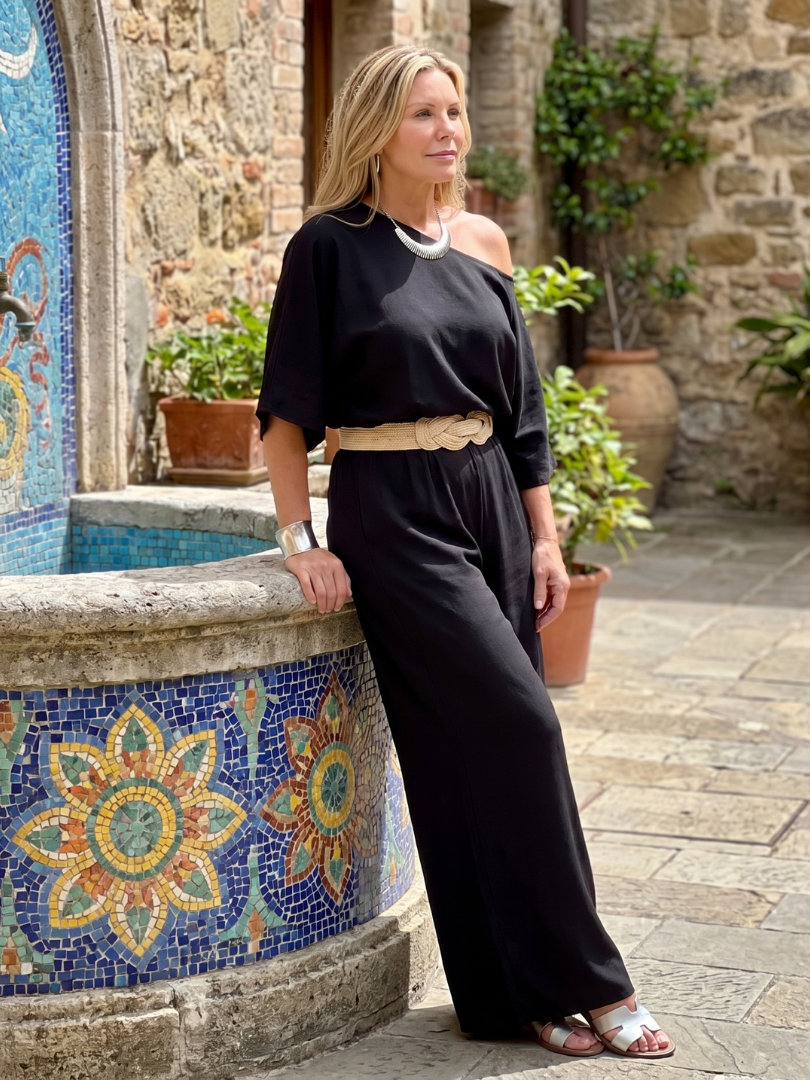 Women's One Shoulder Summer Pants Set