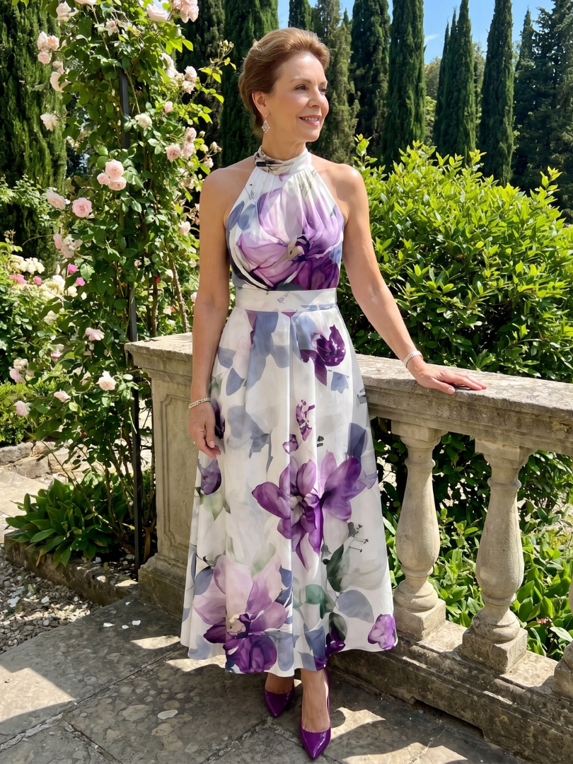 Women's Halter Midi Dress