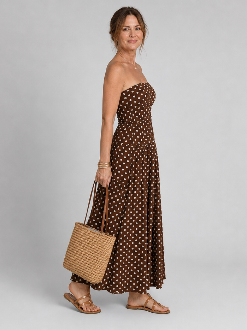 Women's Strapless Midi Dress