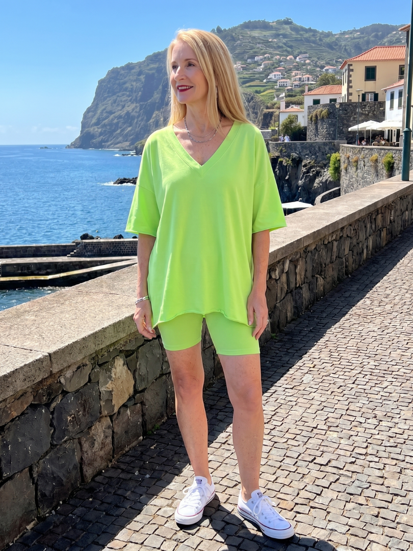 Women's V Neck Summer Short Set