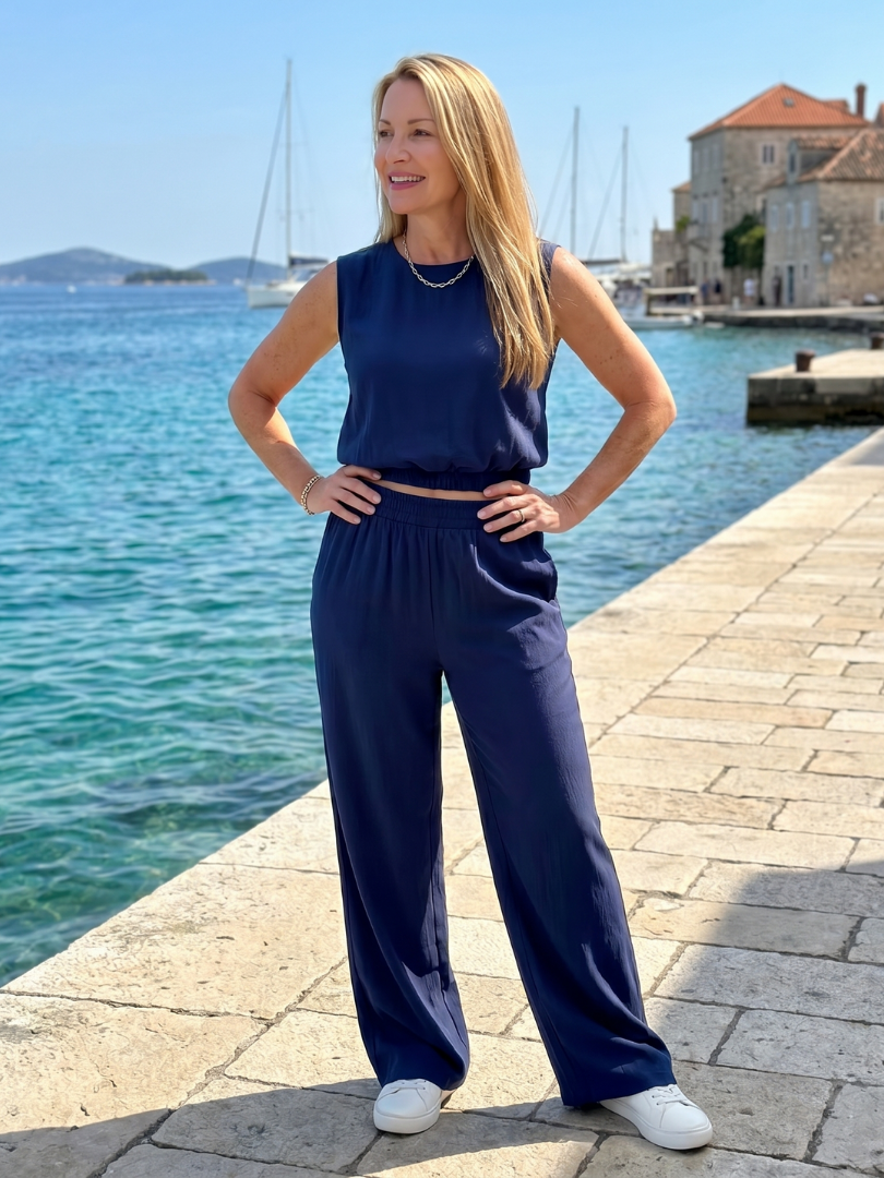 Women's Sleeveless Summer Pants Set