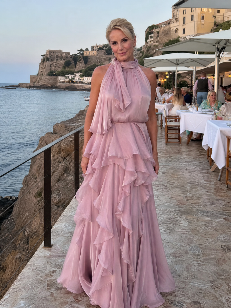 Women's Halter Cocktail Maxi Dress