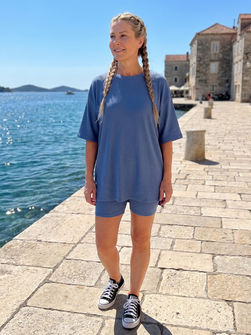 Women's Short Sleeve Summer Short Set