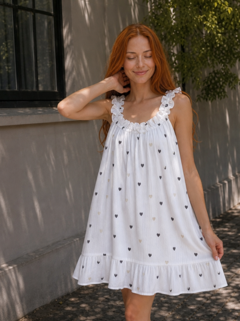 Women's Knee Length Dress – White