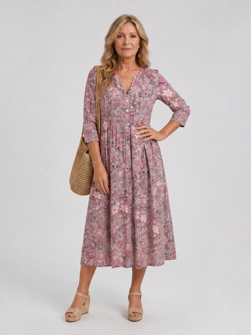 Women's Midi Dress – Pink