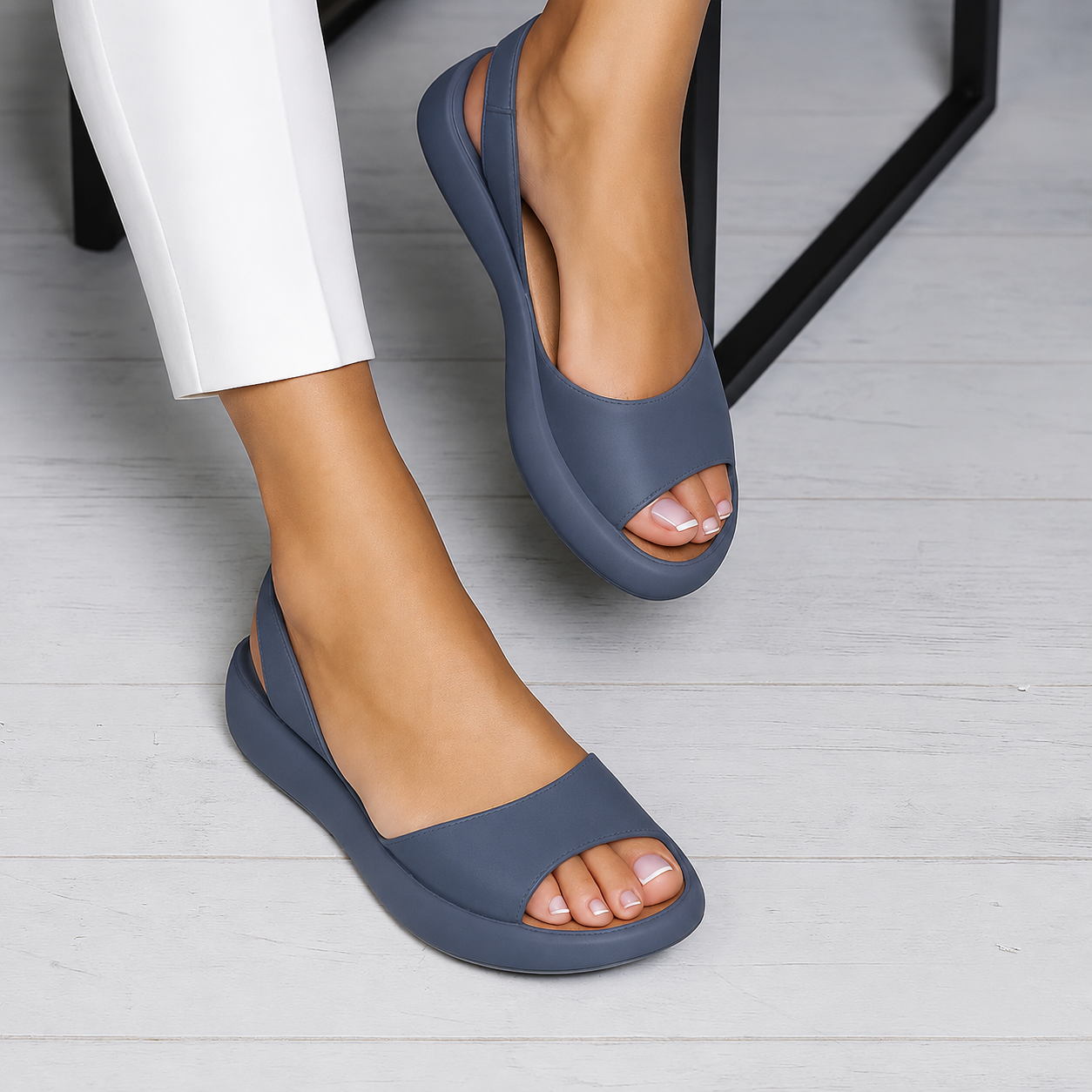 Women's Platform Sandals – Blue