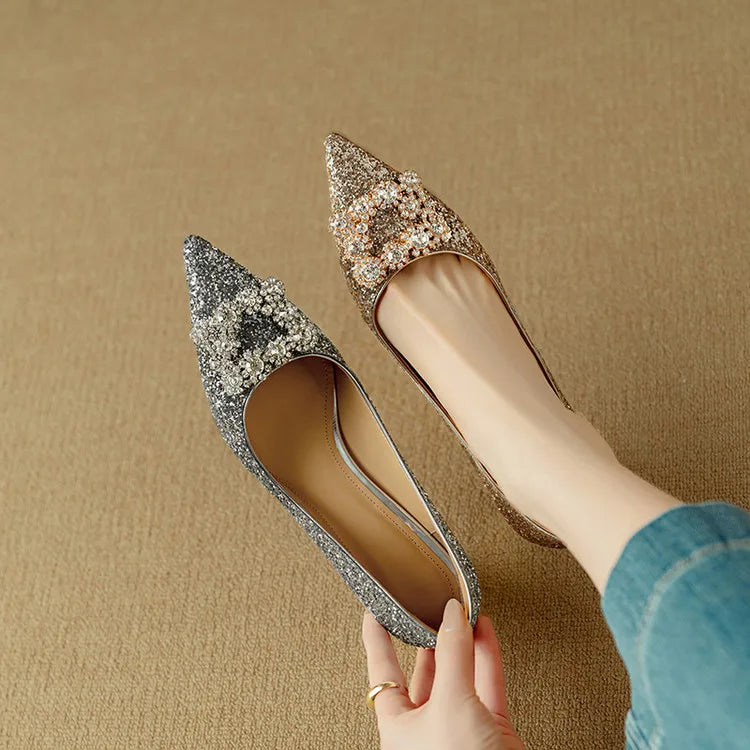 Women's Block Heel Pointed Toe Heels