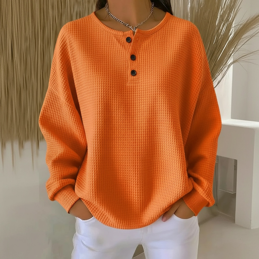 Women's Long Sleeve Sweater – Orange