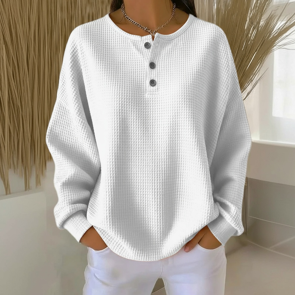 Women's Long Sleeve Sweater – White