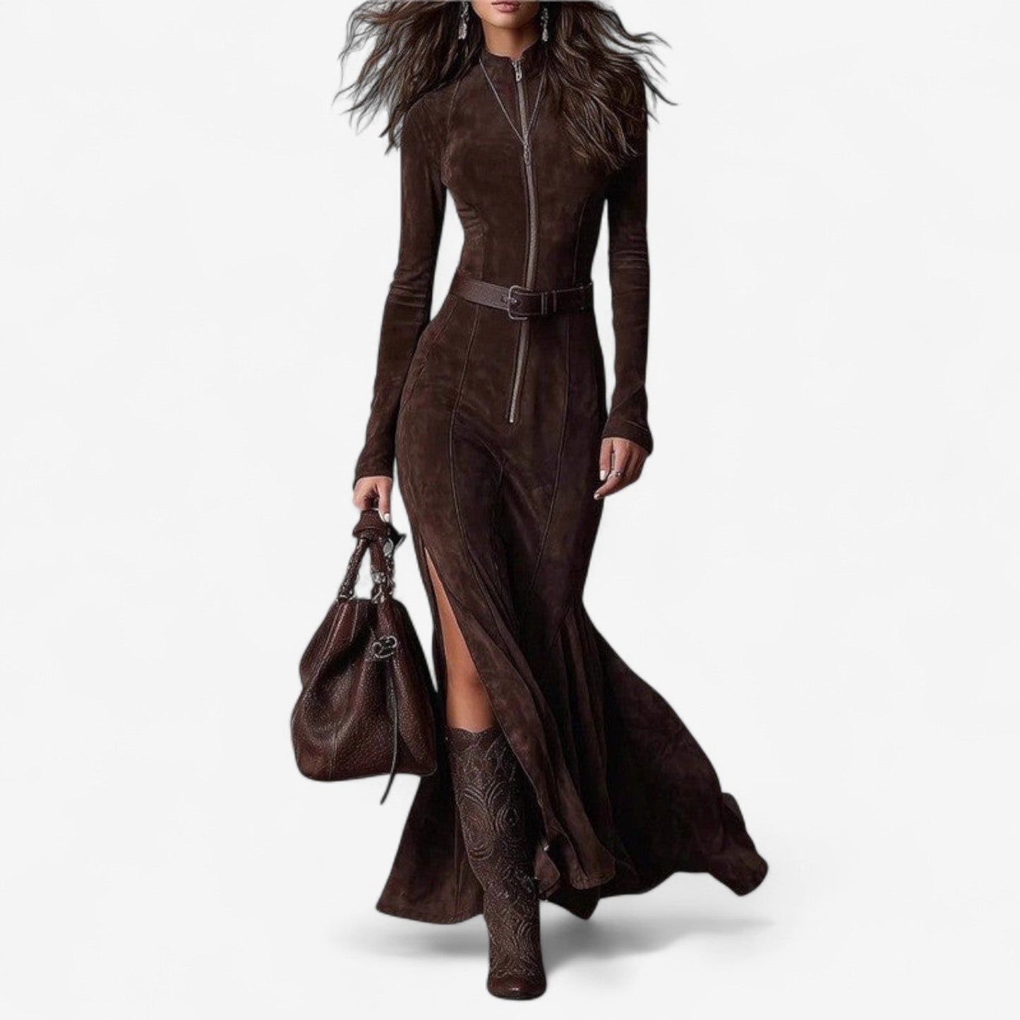 Women's Maxi Dress – Brown