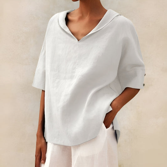 Women's Long Sleeve Blouse – White