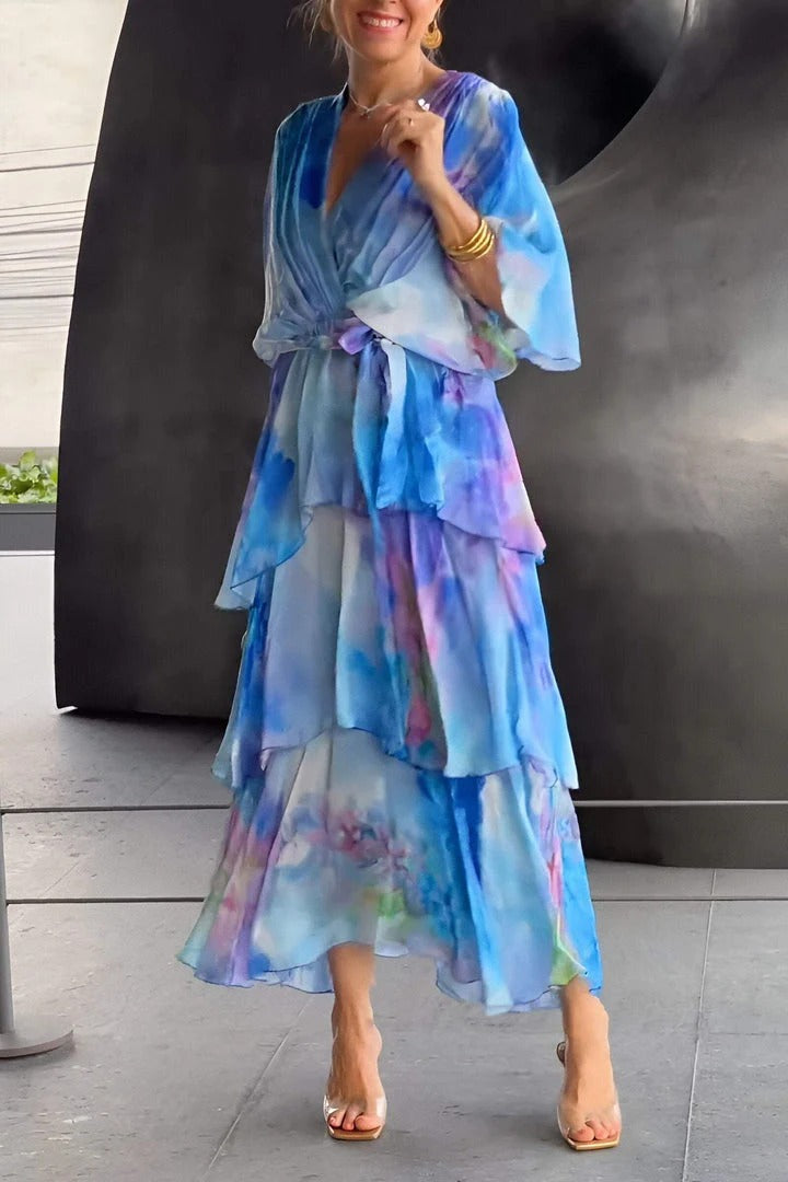 Women's V Neck Maxi Dress