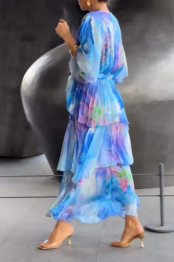 Women's V Neck Maxi Dress