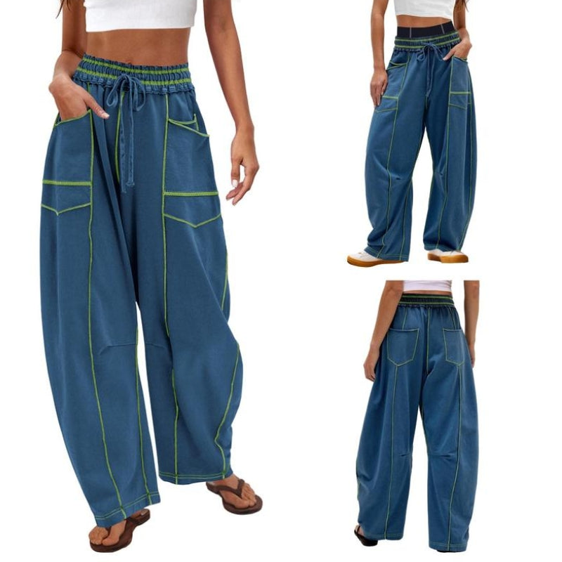 Women's Wide Leg Cargo Pants – Navy