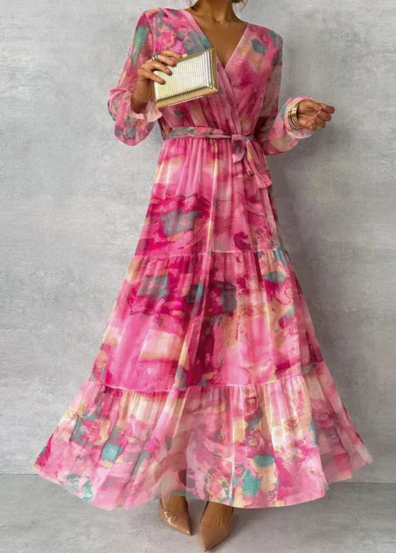 Women's V Neck Maxi Dress