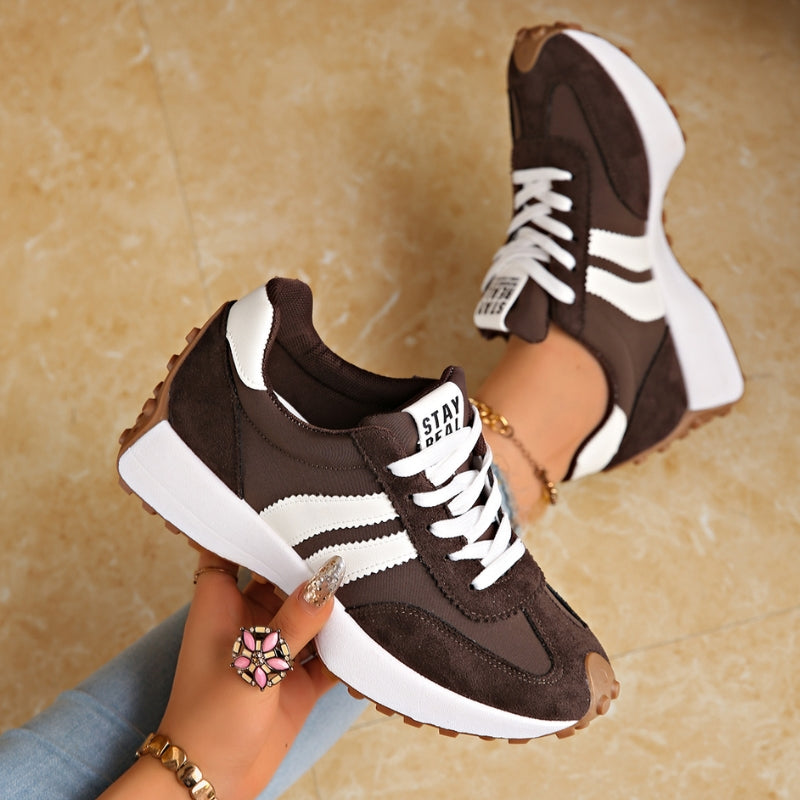 Women's Platform Chunky Sneakers – Brown
