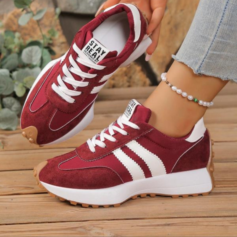 Women's Platform Chunky Sneakers – Red