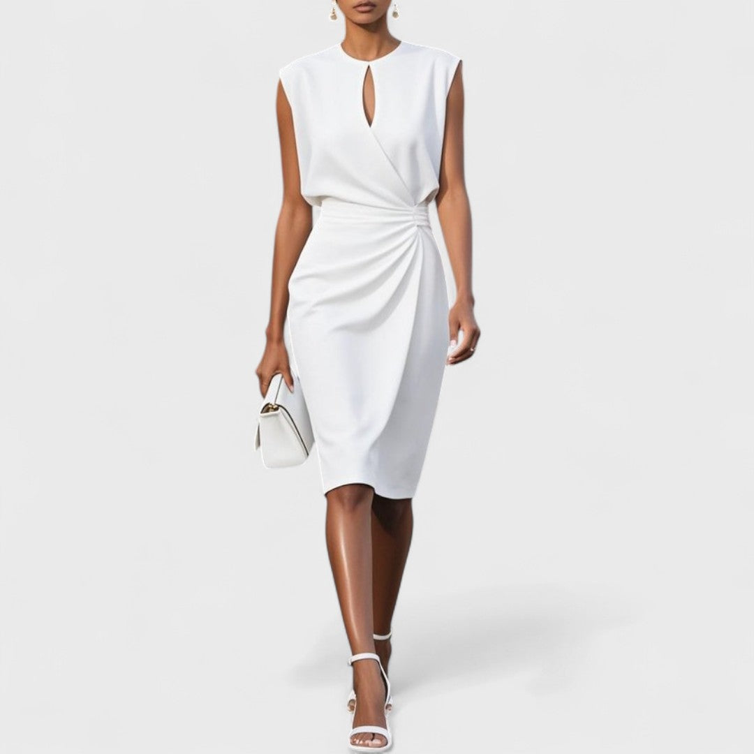 Women's Wrap Midi Dress – White