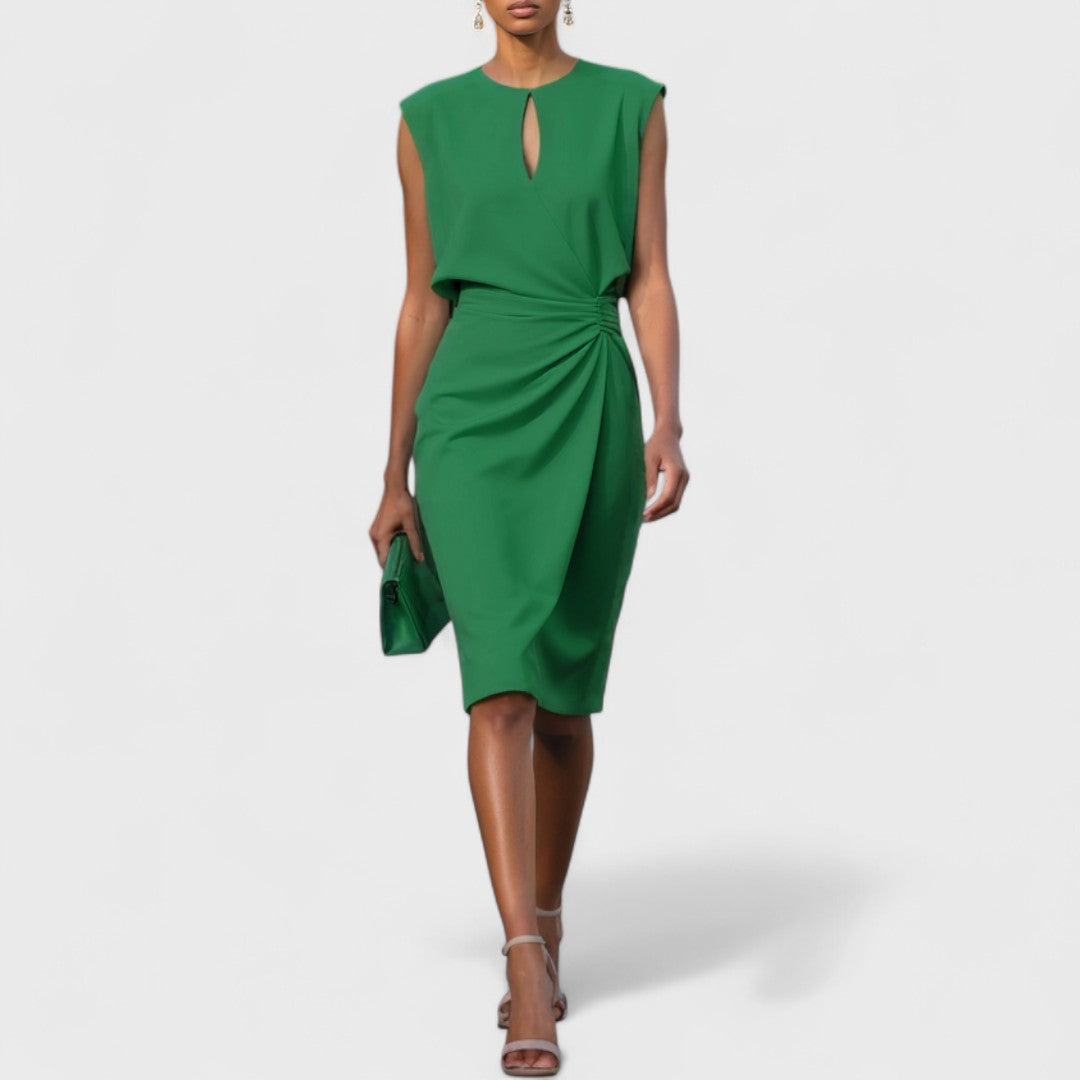 Women's Wrap Midi Dress – Green