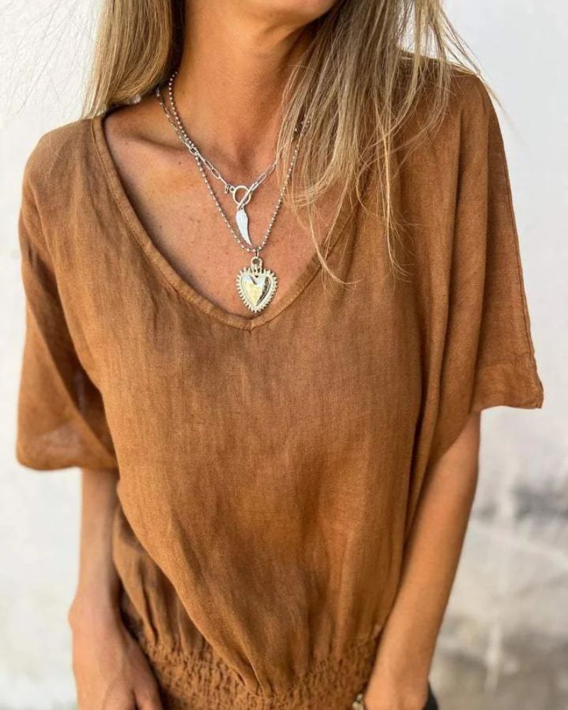 Women's V Neck Blouse